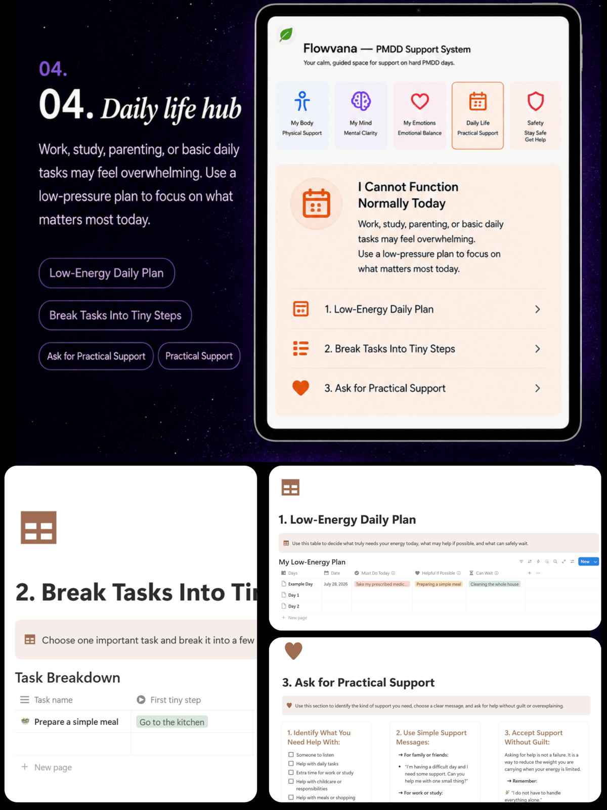 Stop facing PMDD alone. One Notion Planner to guide you through every hard day — ready in 5 minutes. - pmdd